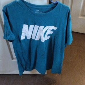 Nike Teal Blue Short Sleeve Logo Tee